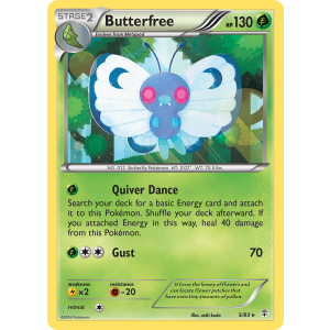 Rare Holo Butterfree 5/83 Pokemon TCG XY Generations