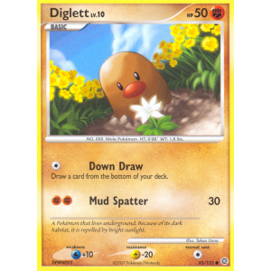 Diglett 85/132 Pokemon TCG Diamond & Pearl Secret Wonders