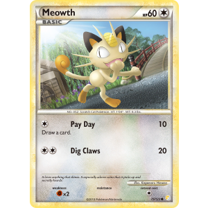 Meowth 75/123 Pokemon TCG HeartGold & SoulSilver HeartGold & SoulSilver