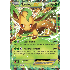 Rare Holo EX Leafeon-EX 10/83 Pokemon TCG XY Generations