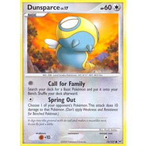 Dunsparce 73/127 Pokemon TCG Platinum Platinum