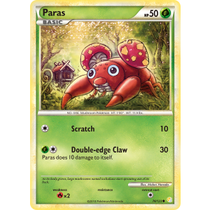 Paras 76/123 Pokemon TCG HeartGold & SoulSilver HeartGold & SoulSilver