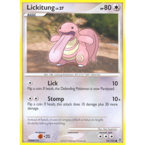 Lickitung 91/132 Pokemon TCG Diamond & Pearl Secret Wonders