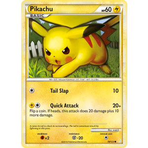 Pikachu 78/123 Pokemon TCG HeartGold & SoulSilver HeartGold & SoulSilver