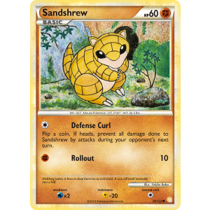 Sandshrew 79/123 Pokemon TCG HeartGold & SoulSilver HeartGold & SoulSilver