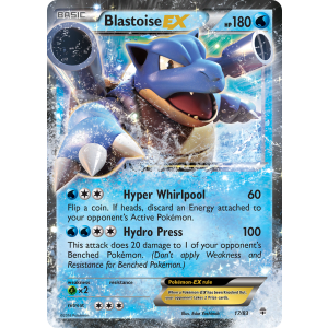 Rare Holo EX Blastoise-EX 17/83 Pokemon TCG XY Generations