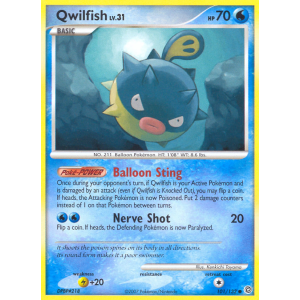 Qwilfish 101/132 Pokemon TCG Diamond & Pearl Secret Wonders