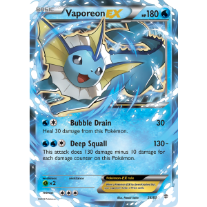 Rare Holo EX Vaporeon-EX 24/83 Pokemon TCG XY Generations