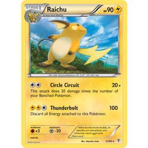 Rare Holo Raichu 27/83 Pokemon TCG XY Generations