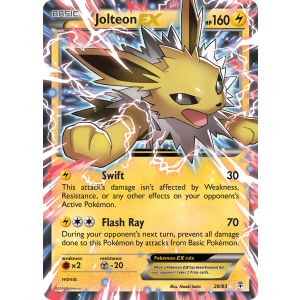 Rare Holo EX Jolteon-EX 28/83 Pokemon TCG XY Generations