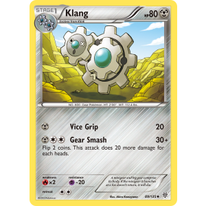 Klang 89/135 Pokemon TCG Black & White Plasma Storm