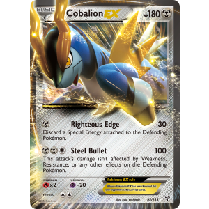 Rare Holo EX Cobalion-EX 93/135 Pokemon TCG Black & White Plasma Storm