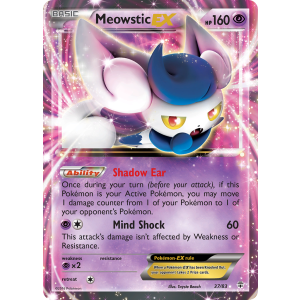 Rare Holo EX Meowstic-EX 37/83 Pokemon TCG XY Generations