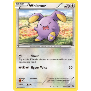 Whismur 105/135 Pokemon TCG Black & White Plasma Storm