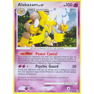 Rare Holo Alakazam 2/123 Pokemon TCG Diamond & Pearl Mysterious Treasures