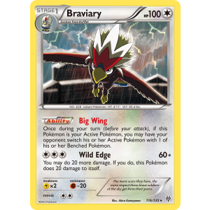 Braviary 116/135 Pokemon TCG Black & White Plasma Storm