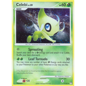 Rare Holo Celebi 7/123 Pokemon TCG Diamond & Pearl Mysterious Treasures