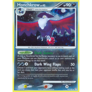 Rare Holo Honchkrow 10/123 Pokemon TCG Diamond & Pearl Mysterious Treasures