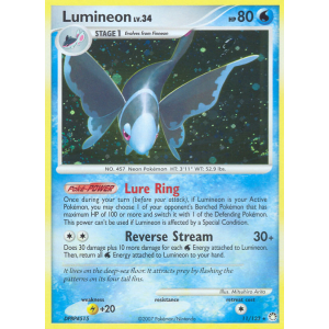 Rare Holo Lumineon 11/123 Pokemon TCG Diamond & Pearl Mysterious Treasures