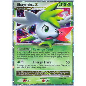 Rare Holo LV.X Shaymin LV.X 127/127 Pokemon TCG Platinum Platinum