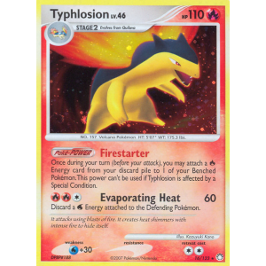 Rare Holo Typhlosion 16/123 Pokemon TCG Diamond & Pearl Mysterious Treasures