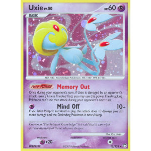 Rare Holo Uxie 18/123 Pokemon TCG Diamond & Pearl Mysterious Treasures