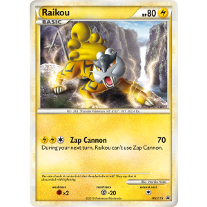 Promo Raikou HGSS19/25 Pokemon TCG HeartGold & SoulSilver HGSS Black Star Promos