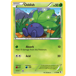 Oddish 1/149 Pokemon TCG Black & White Boundaries Crossed