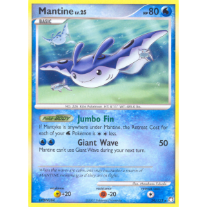 Mantine 29/123 Pokemon TCG Diamond & Pearl Mysterious Treasures