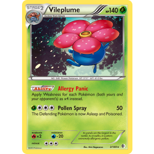 Rare Holo Vileplume 3/149 Pokemon TCG Black & White Boundaries Crossed