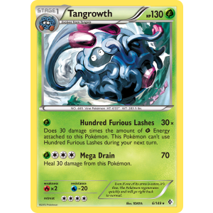 Rare Holo Tangrowth 6/149 Pokemon TCG Black & White Boundaries Crossed