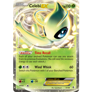 Rare Holo EX Celebi-EX 9/149 Pokemon TCG Black & White Boundaries Crossed