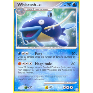 Whiscash 40/123 Pokemon TCG Diamond & Pearl Mysterious Treasures