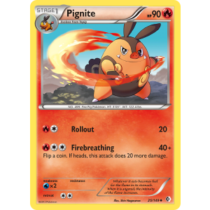 Pignite 25/149 Pokemon TCG Black & White Boundaries Crossed