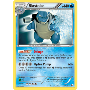 Rare Holo Blastoise 31/149 Pokemon TCG Black & White Boundaries Crossed