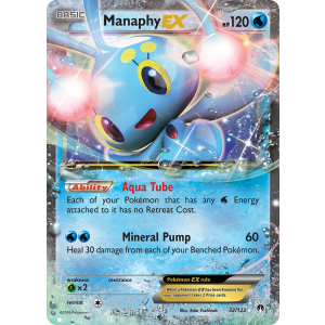 Rare Holo EX Manaphy-EX 32/122 Pokemon TCG XY BREAKpoint