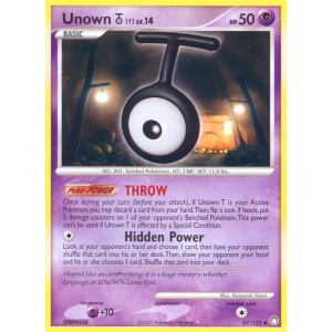 Unown T 67/123 Pokemon TCG Diamond & Pearl Mysterious Treasures