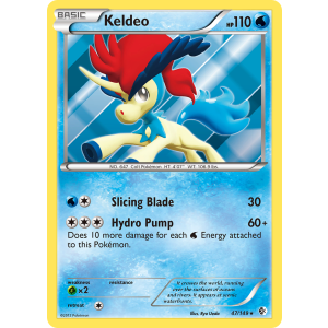 Rare Holo Keldeo 47/149 Pokemon TCG Black & White Boundaries Crossed