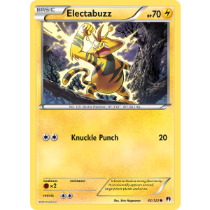 Electabuzz 42/122 Pokemon TCG XY BREAKpoint