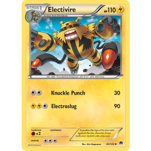 Electivire 43/122 Pokemon TCG XY BREAKpoint