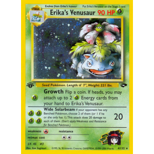 Rare Holo Erika's Venusaur 4/132 Pokemon TCG Gym Gym Challenge