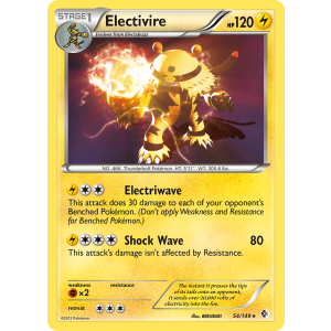 Rare Holo Electivire 54/149 Pokemon TCG Black & White Boundaries Crossed