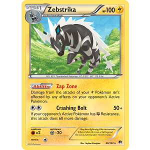 Zebstrika 49/122 Pokemon TCG XY BREAKpoint