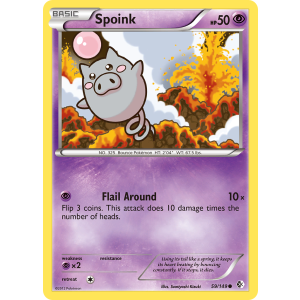 Spoink 59/149 Pokemon TCG Black & White Boundaries Crossed