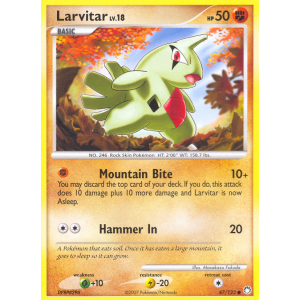 Larvitar 87/123 Pokemon TCG Diamond & Pearl Mysterious Treasures