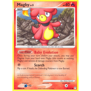 Magby 88/123 Pokemon TCG Diamond & Pearl Mysterious Treasures