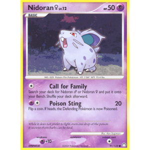 Nidoran 91/123 Pokemon TCG Diamond & Pearl Mysterious Treasures