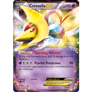 Rare Holo EX Cresselia-EX 67/149 Pokemon TCG Black & White Boundaries Crossed