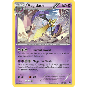 Rare Holo Aegislash 62/122 Pokemon TCG XY BREAKpoint