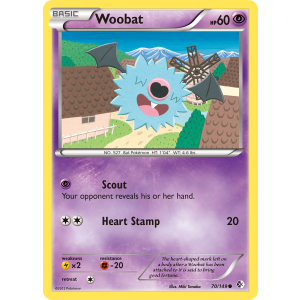 Woobat 70/149 Pokemon TCG Black & White Boundaries Crossed